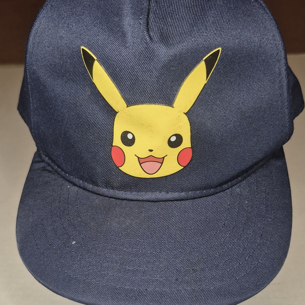 H&M Pokémon Pikachu Kids Hat Navy Adjustable Baseball Cap 4–8Y‎